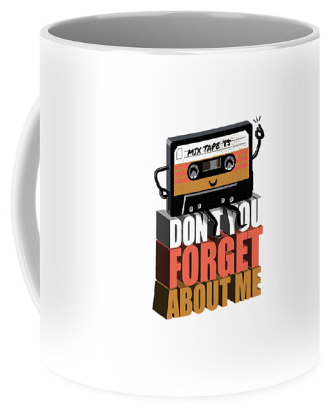 Casette Coffee Mug featuring the drawing Don't You Forget About Me by Hylda Taffa