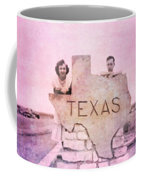 Affordable Coffee Mug featuring the photograph Retro Roadrip Texas by Judy Kennedy