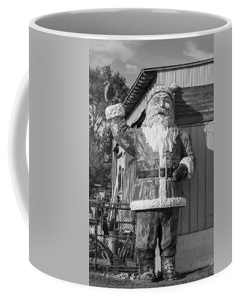Christmas Coffee Mug featuring the photograph Retro Santa Statue by Robert Wilder Jr