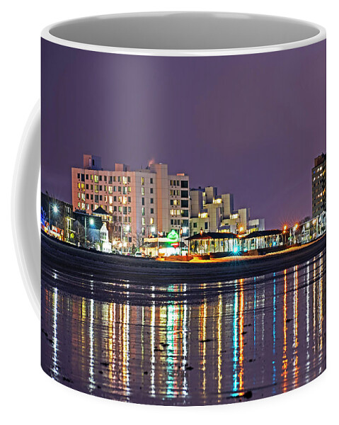 Revere Coffee Mug featuring the photograph Revere Beach Reflection Ocean Ave by Toby McGuire