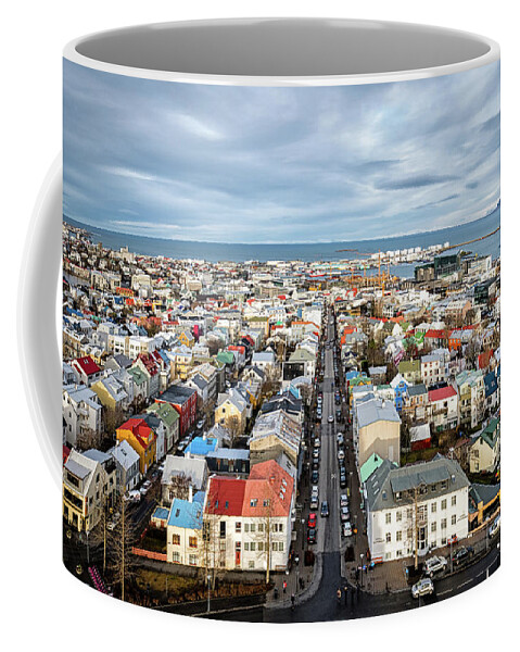 Hallgrimskirkja Coffee Mug featuring the photograph Reykjavik City 1 by Nigel R Bell