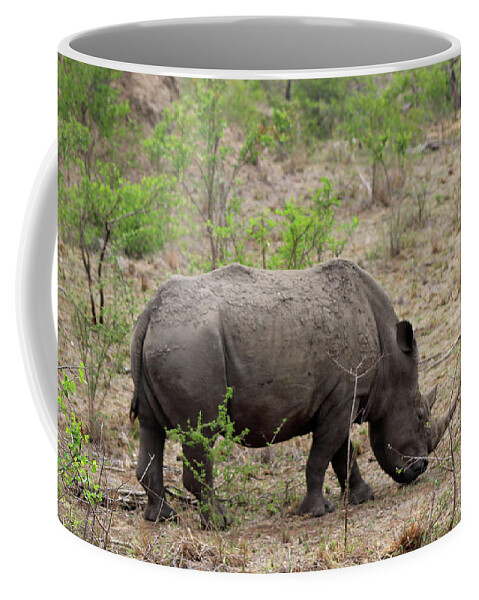  Coffee Mug featuring the photograph Rhino by Eric Pengelly