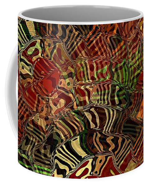Red Coffee Mug featuring the digital art Rising Sun by David Manlove