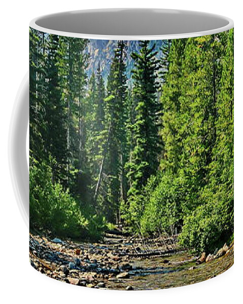 Red Fish Coffee Mug featuring the photograph River Mouth Flowing Into Red Fish Lake by Russ Harris