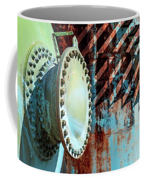 Rivets Coffee Mug featuring the photograph Rivets and Rust by Todd Klassy
