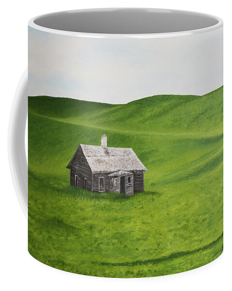 Landscape Coffee Mug featuring the painting Roads Forgotten by Gabrielle Munoz