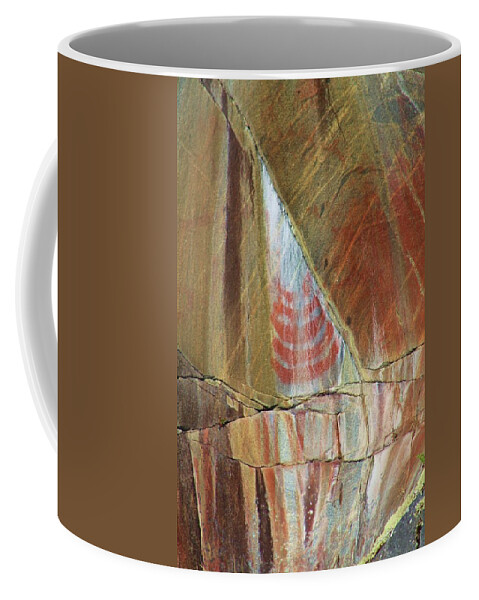 Pictograph Coffee Mug featuring the photograph Rock Art by Fred Bailey