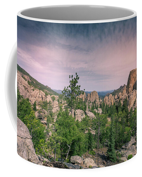 Rock Scaling Coffee Mug featuring the photograph Rock Scaling Black Hills by Chris Spencer