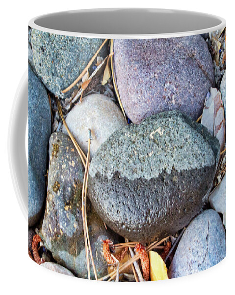 Abstract Coffee Mug featuring the photograph Rocks with Overtones of purple and blue by Segura Shaw Photography