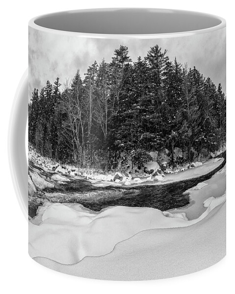Rocky Gorge N H Coffee Mug featuring the photograph Rocky Gorge N H, River Bend 1 by Michael Hubley