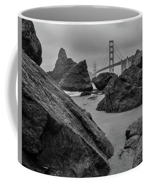 S.f. Coffee Mug featuring the photograph Rocky Marshall's Beach by Mike Long