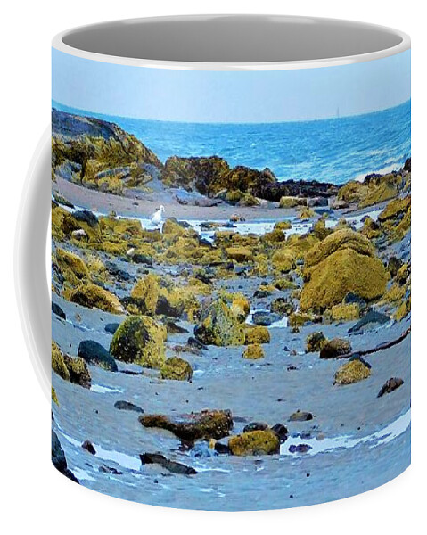 - Rocky Pirates Cove - Rye Nh Coffee Mug featuring the photograph - Rocky Pirates Cove - Rye Nh by THERESA Nye