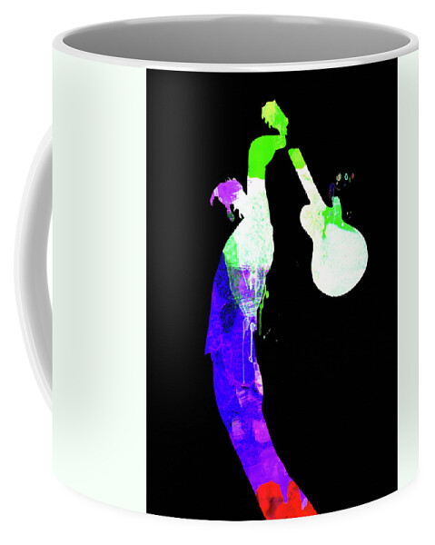 The Who Coffee Mug featuring the mixed media Roger Watercolor II by Naxart Studio
