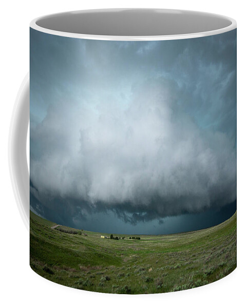 Storm Coffee Mug featuring the photograph Rolling Storm by Wesley Aston