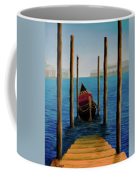 Venice Coffee Mug featuring the painting Romantic Solitude by Renee Logan