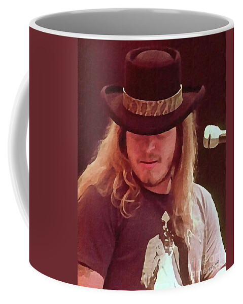 Lynyrd Coffee Mug featuring the photograph Ronnie Van Zant by Billy Knight