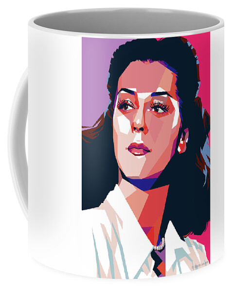 Rosalind Coffee Mug featuring the painting Rosalind Russell by Stars on Art