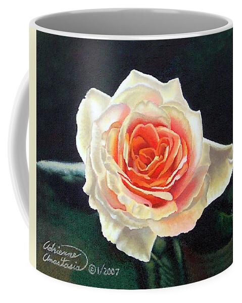 Rose Coffee Mug featuring the painting Rose Anna by Adrienne Dye