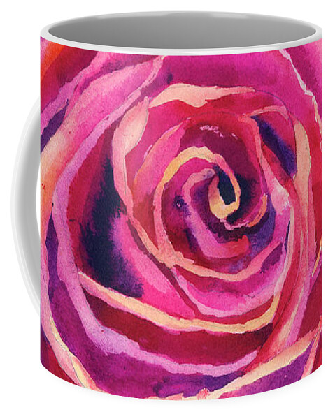 Face Mask Coffee Mug featuring the painting Faded Rose by Lois Blasberg