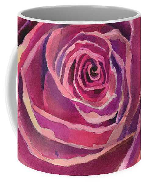 Face Mask Coffee Mug featuring the painting Antique Rose by Lois Blasberg