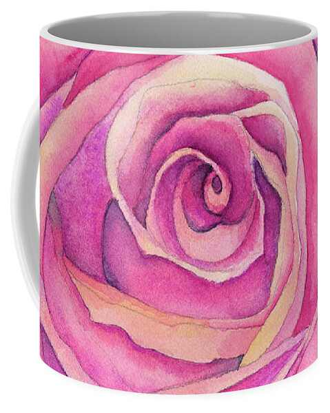 Face Mask Coffee Mug featuring the painting Delicate Rose by Lois Blasberg