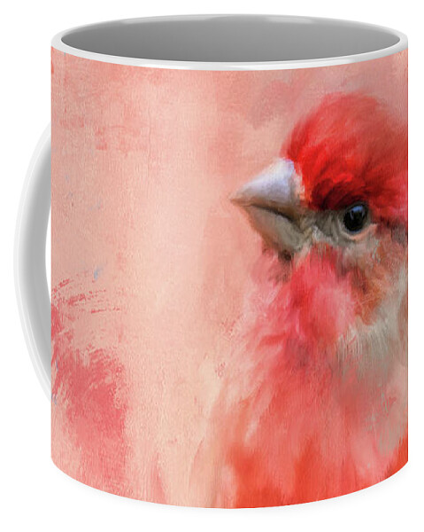 Colorful Coffee Mug featuring the painting Rosey Cheeks by Jai Johnson