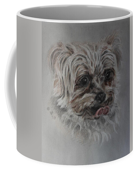 Yorkshire Terrier Coffee Mug featuring the painting Rosie by Vera Smith