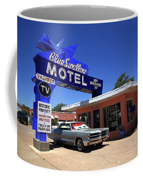 66 Coffee Mug featuring the photograph Route 66 - Blue Swallow Motel 2012 by Frank Romeo