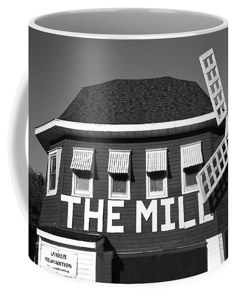 66 Coffee Mug featuring the photograph Route 66 - The Mill 2012 BW by Frank Romeo