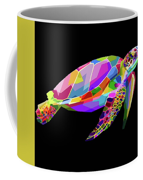 Animal Coffee Mug featuring the painting Rubino Turtle by Tony Rubino