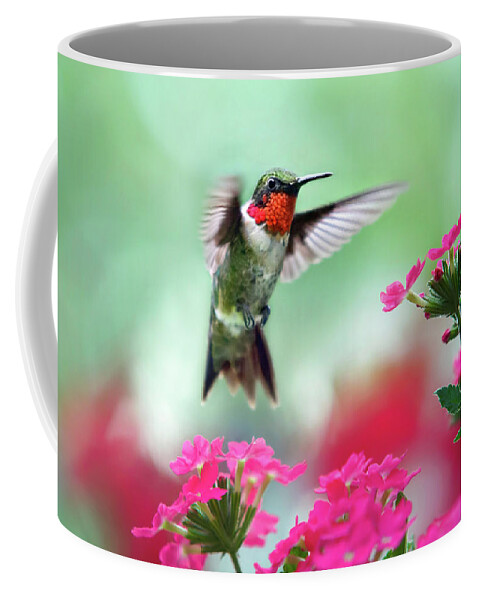 Hummingbird Coffee Mug featuring the photograph Ruby Garden Jewel by Christina Rollo