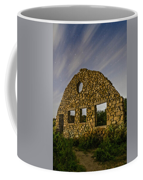 Rhode Island Coffee Mug featuring the photograph Ruins at Scarborough Beach by Susan Candelario