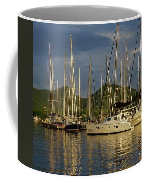 Coastal Coffee Mug featuring the photograph Saba Marina by Denise Benson