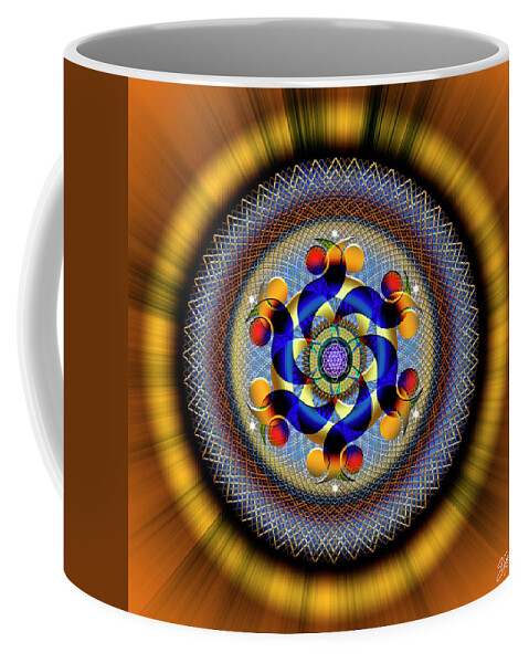 Endre Coffee Mug featuring the digital art Sacred Geometry 740 Number 1 by Endre Balogh