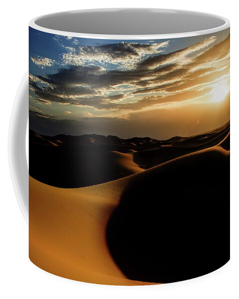 Africa Coffee Mug featuring the photograph Sahara desert by Robert Grac