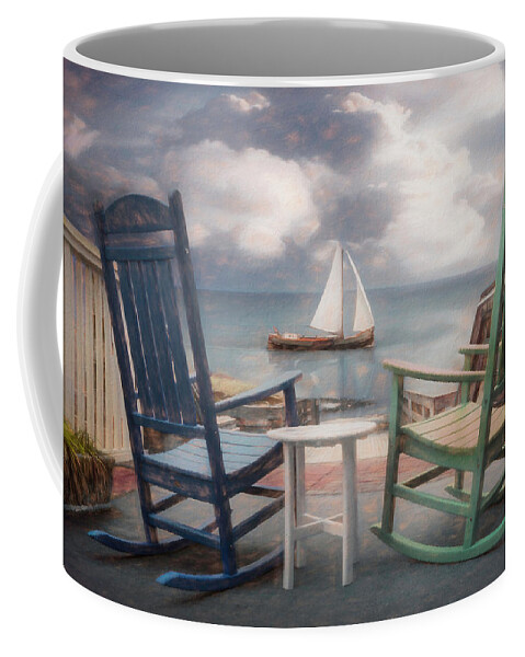 Boats Coffee Mug featuring the photograph Sail On Painting by Debra and Dave Vanderlaan