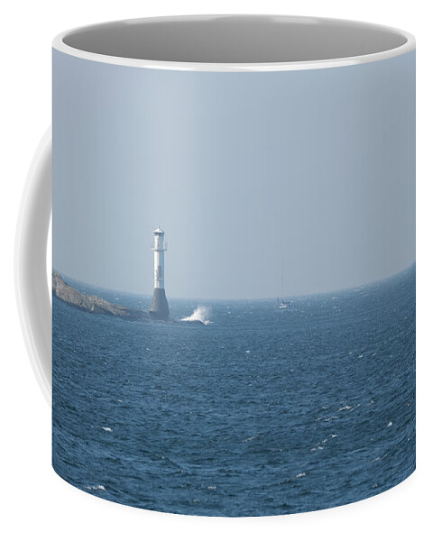 Sweden Coffee Mug featuring the pyrography Lighthouse by Magnus Haellquist