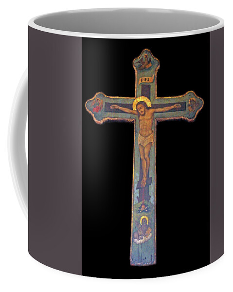 Crucifixion Coffee Mug featuring the photograph Saint George Monastery Vintage Cross by Munir Alawi