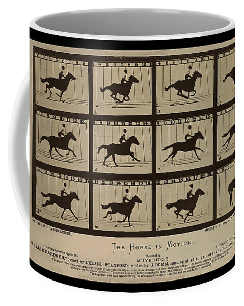 Richard Reeve Coffee Mug featuring the photograph Sallie Gardner at a Gallop - Horse in Motion by Richard Reeve