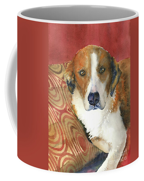 Dog Portrait Coffee Mug featuring the painting Sally by Amy Kirkpatrick