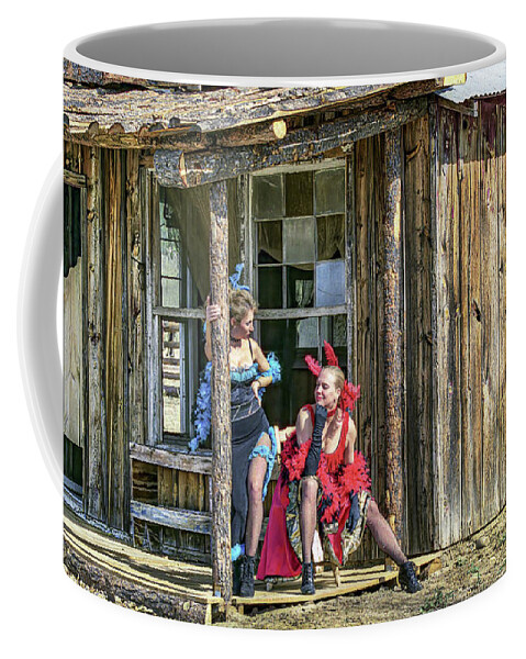 Saloon Coffee Mug featuring the photograph Saloon Girls by Don Schimmel