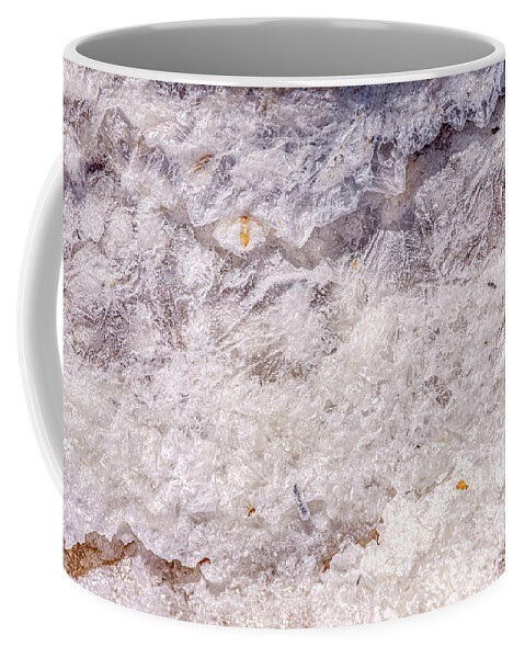 Salt Flats Macro Coffee Mug featuring the photograph Salt Flats Macro by Debra Martz