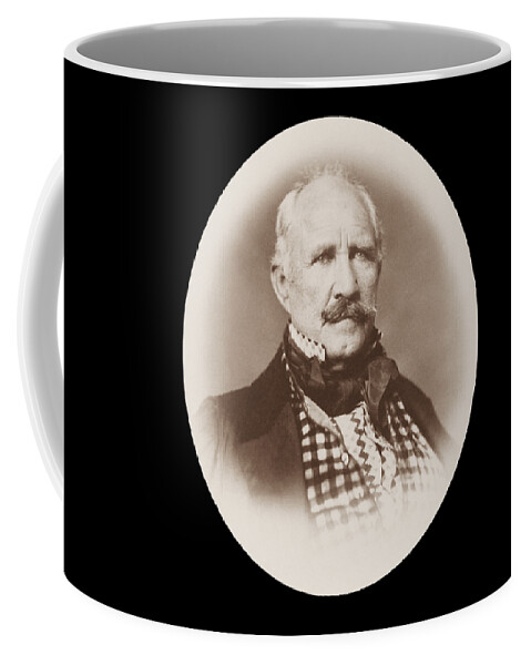 Sam Houston Coffee Mug featuring the photograph Sam Houston Portrait - 1859 by War Is Hell Store