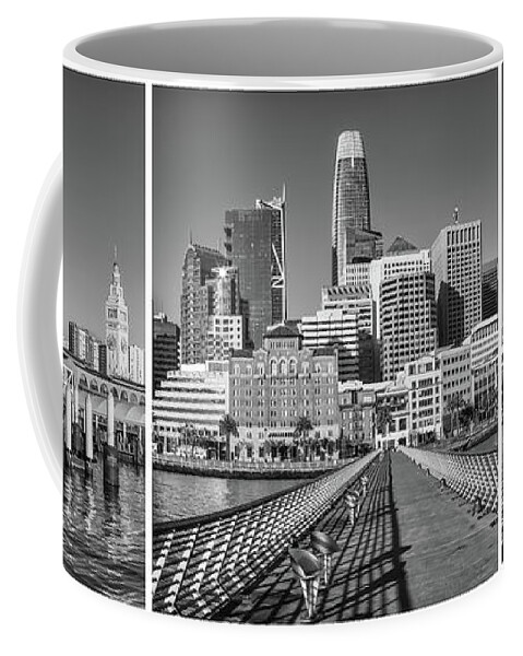 San Francisco Coffee Mug featuring the photograph San Francisco Downtown triptych by Jonathan Nguyen