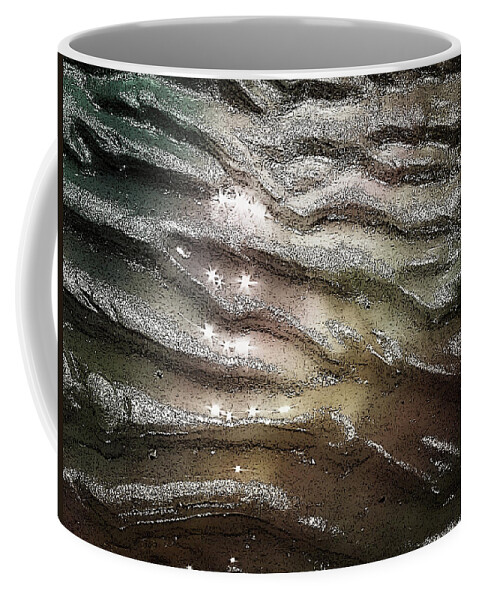  Coffee Mug featuring the digital art Sand Sparkles by Cindy Greenstein