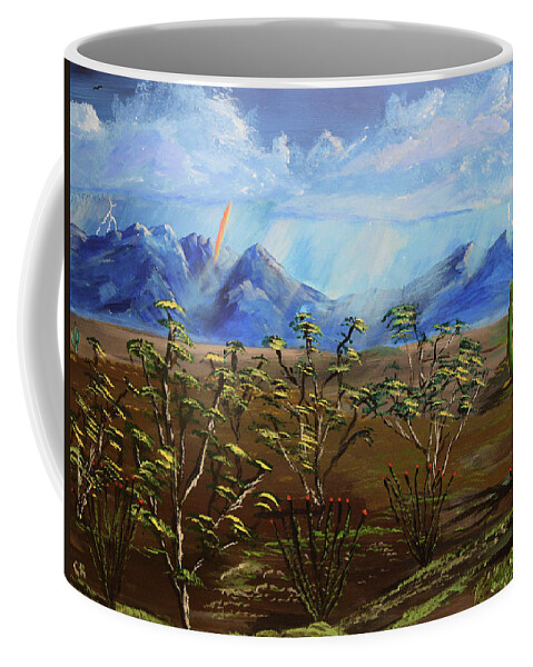 Arizona Coffee Mug featuring the painting Santa Rita Glory by Chance Kafka