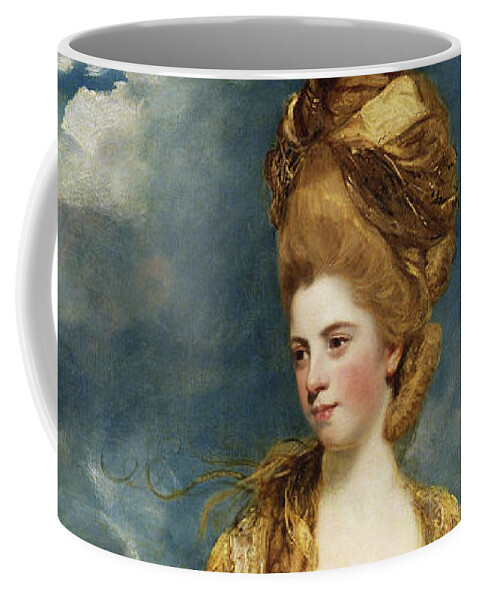 Sarah Campbell Coffee Mug featuring the painting Sarah Campbell by Joshua Reynolds by Rolando Burbon