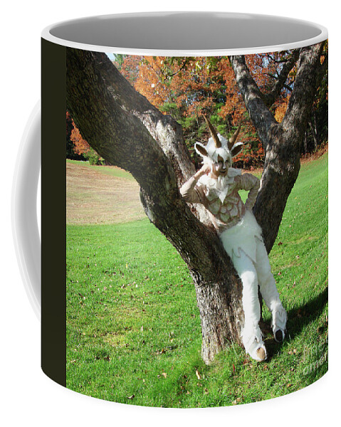 Halloween Coffee Mug featuring the photograph Satyr Costume 16 by Amy E Fraser