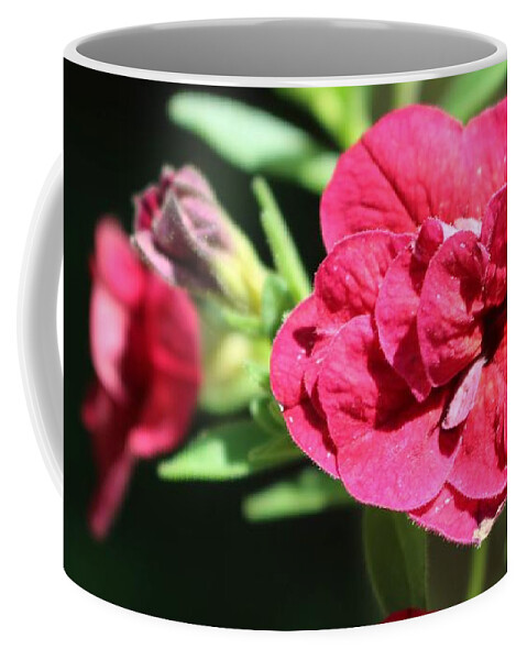 Geranium Coffee Mug featuring the photograph Scarlet Geranium in Cape May by Christopher Lotito