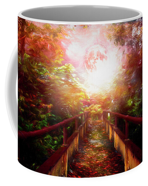 Appalachia Coffee Mug featuring the photograph Scattered Leaves Painting by Debra and Dave Vanderlaan